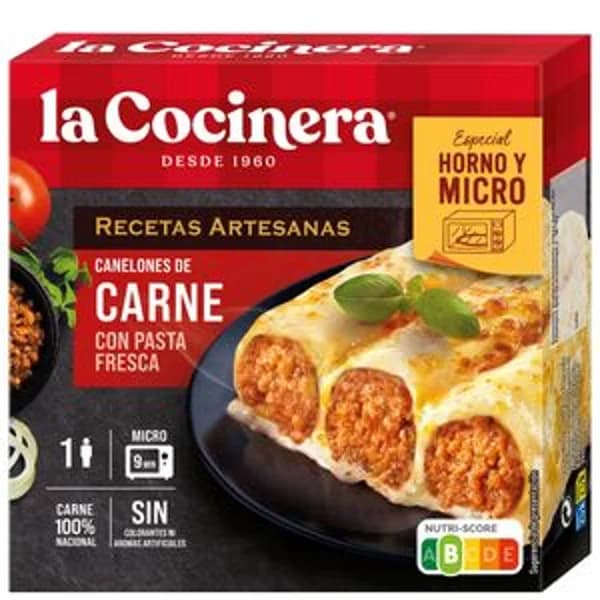 Canelones de carne congelados 280 g - 0.28 kg - Imagen del producto en Findit