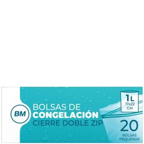 Bolsa zip congelado pequeña 17x22 cm 20 unidades - 20 ud - Imagen del producto en Findit