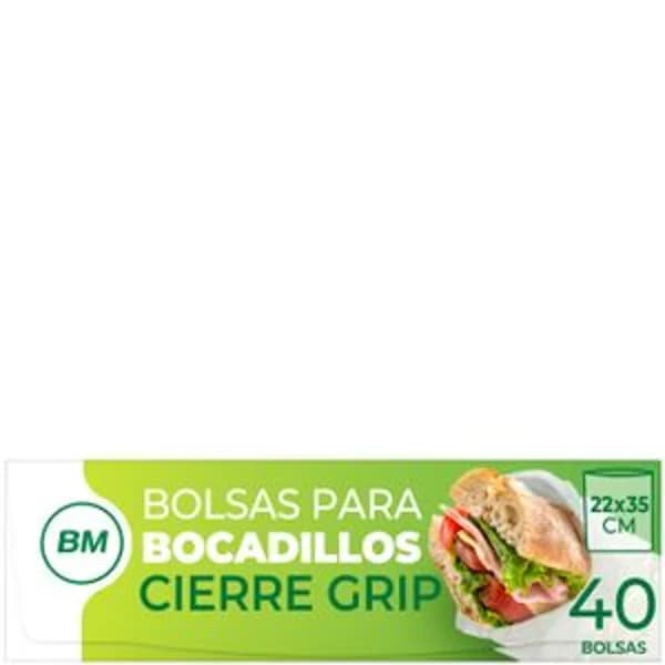 Bolsa bocadillo 22x35 cm 40 unidades - 38.67 ud - Imagen del producto en Findit
