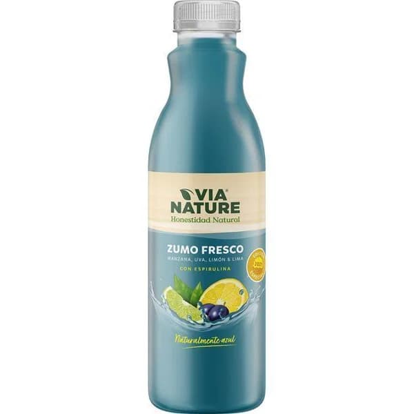 Zumo de lima limón con espirulina VIANATURE, botella 75 cl - 0.75 l - Imagen del producto en Findit