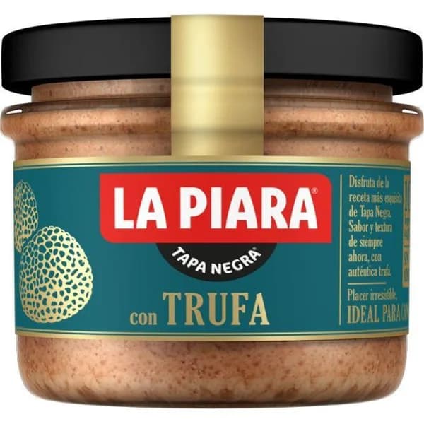 Paté de trufa LA PIARA TAPA NEGRA, frasco 110 g - 0.11 kg - Imagen del producto en Findit