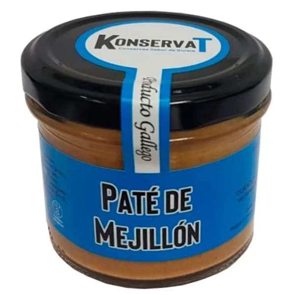 Pate de mejillón artesano KONSERVAT, frasco 110 g - 1 ud - Imagen del producto en Findit