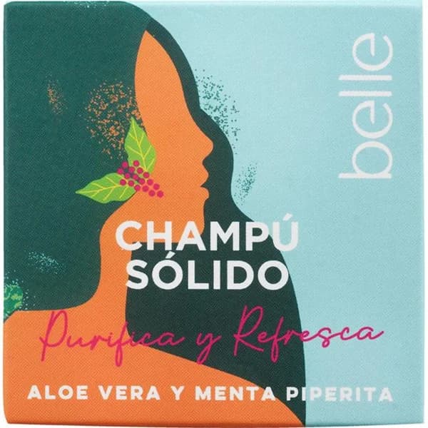 Champú sólido pelo graso BELLE, caja 50 g - 1 ud - Imagen del producto en Findit