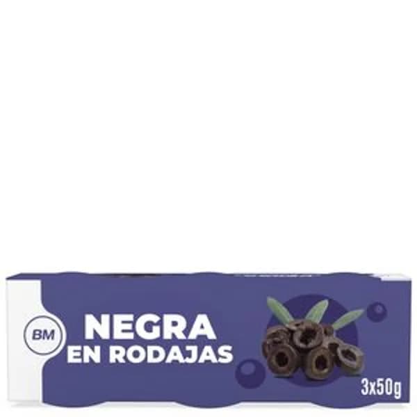 Aceituna negra en rodajas 3x110 g - 0.15 kg - Imagen del producto en Findit