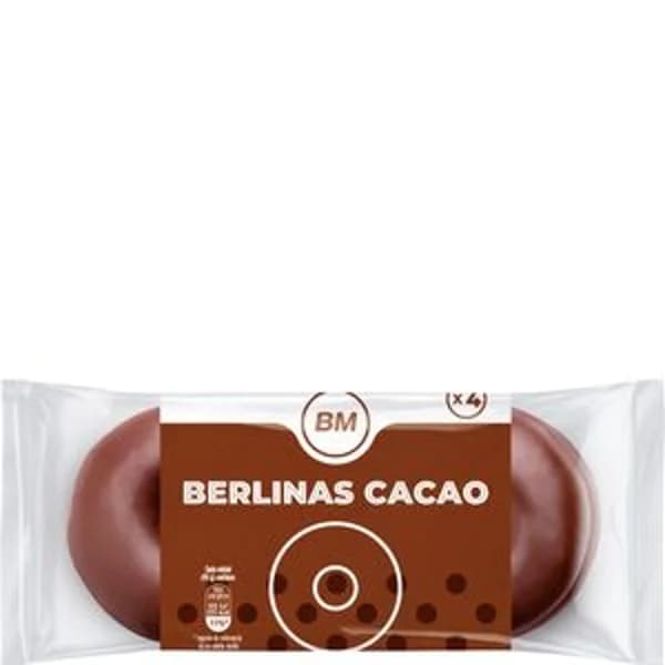 Berlinas cacao 4 unidades 180 g - 0.18 kg - Imagen del producto en Findit