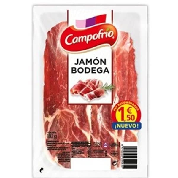 Jamon Curado Bodega 80 G - 0.08 kg - Imagen del producto en Findit