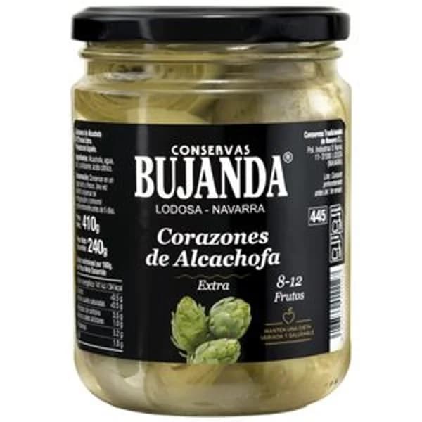 Corazones de alcachofa extra 8/12 frasco 410 g - 1 ud - Imagen del producto en Findit