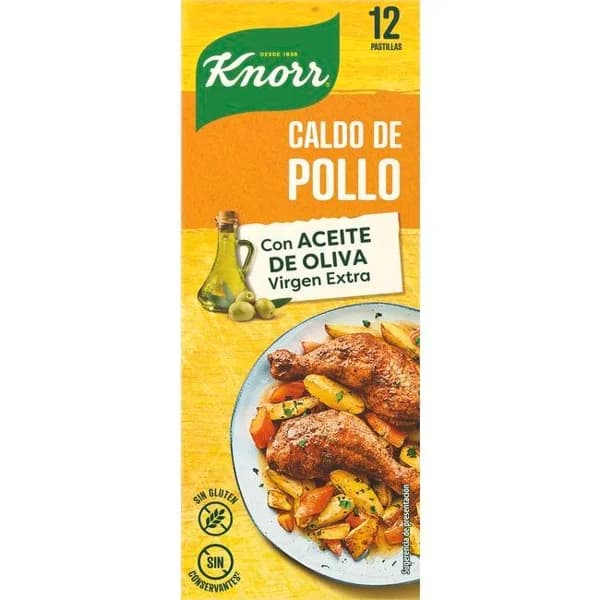 Caldo de pollo KNORR, 12 pastillas, caja 120 g - 0.12 kg - Imagen del producto en Findit