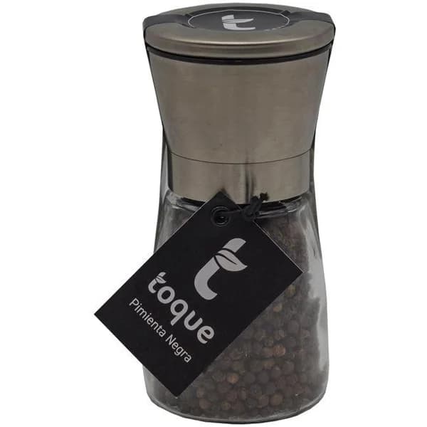 Molinillo inoxidable de pimienta negra TOQUE, frasco 90 g - 0.09 kg - Imagen del producto en Findit