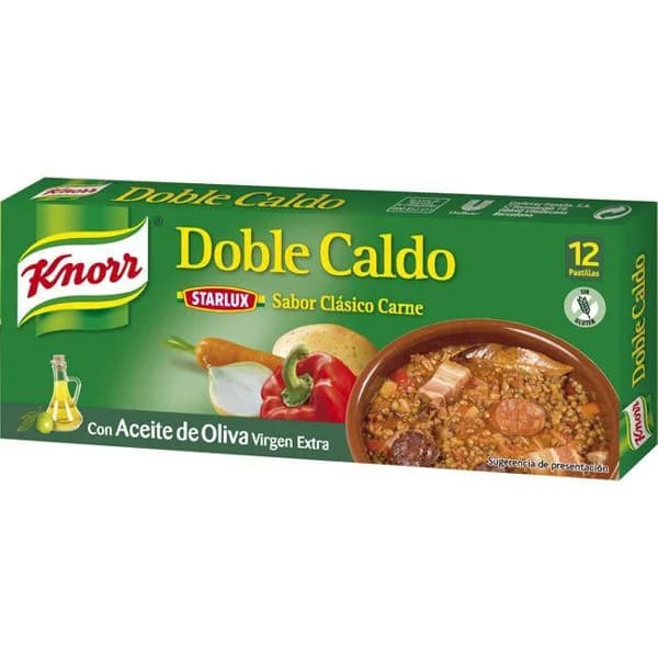 Caldo de carne KNORR Starlux, 12 pastillas, caja 120 g - 0.12 kg - Imagen del producto en Findit