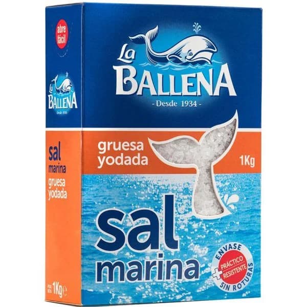 Sal gruesa yodada LA BALLENA, caja 1 kg - 1 kg - Imagen del producto en Findit