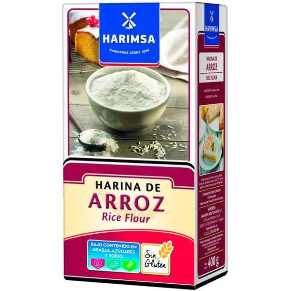 Harina de arroz HARIMSA, caja 400 g - 0.4 kg - Imagen del producto en Findit