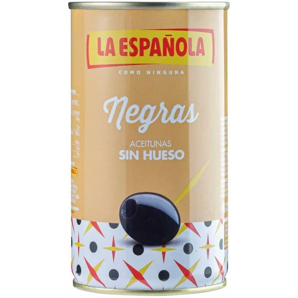 Aceitunas negras sin hueso LA ESPAÑOLA, lata 150 g - 0.15 kg - Imagen del producto en Findit