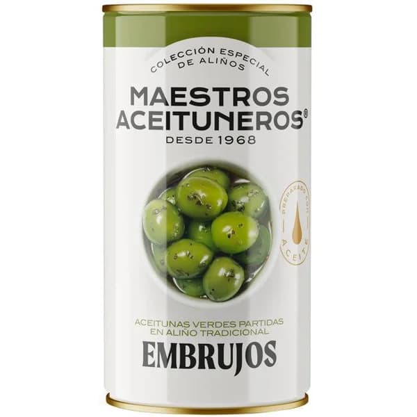 Aceituna embrujos M. ACEITUNEROS, lata 185 g - 0.18 kg - Imagen del producto en Findit