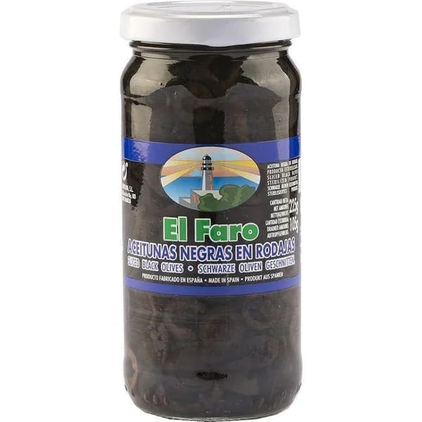 Aceitunas negras en rodajas EL FARO, 105 g - 0.11 kg - Imagen del producto en Findit
