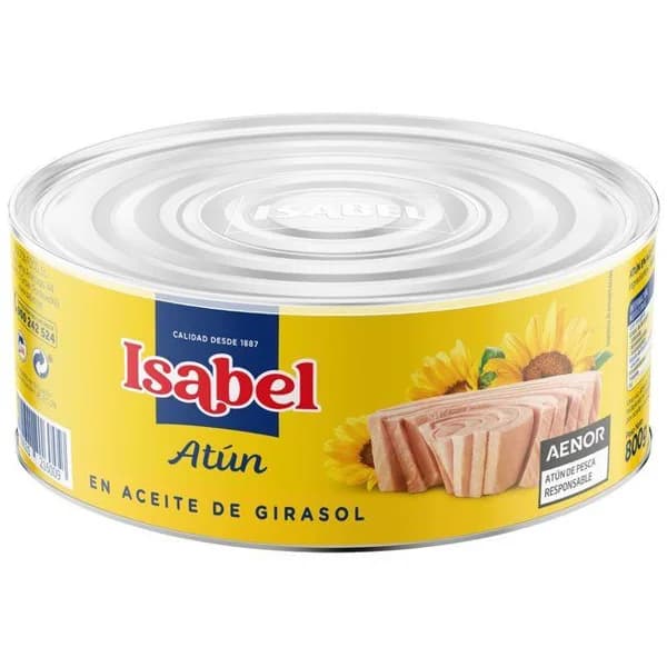 Atún en aceite vegetal ISABEL, lata 800 g - 0.8 kg - Imagen del producto en Findit