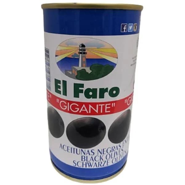 Aceitunas negras con hueso EL FARO, lata 150 g - 0.15 kg - Imagen del producto en Findit