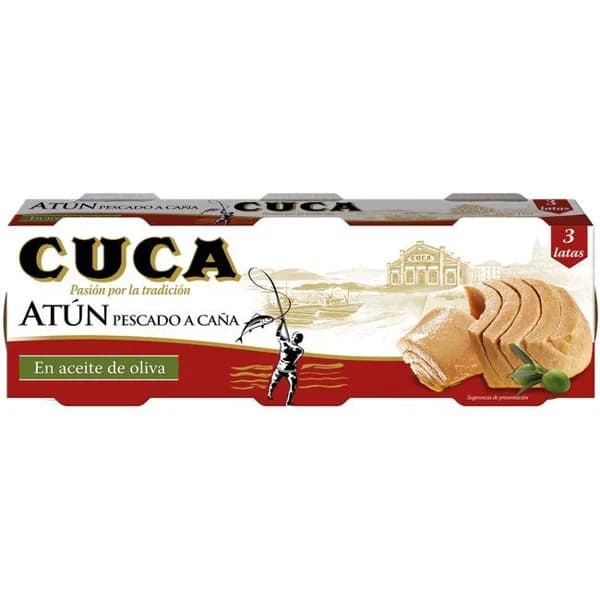 Atún en aceite de oliva CUCA, pack 3x65 g - 0.2 kg - Imagen del producto en Findit