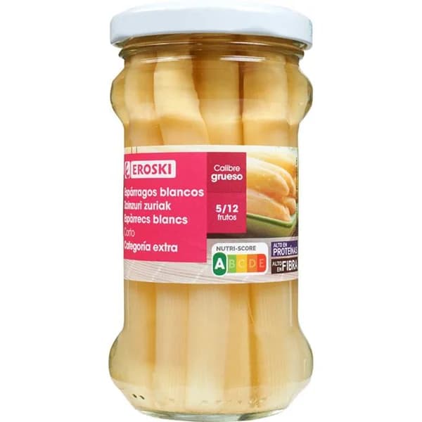 Espárrago corto grueso EROSKI, frasco 110 g - 0.11 kg - Imagen del producto en Findit