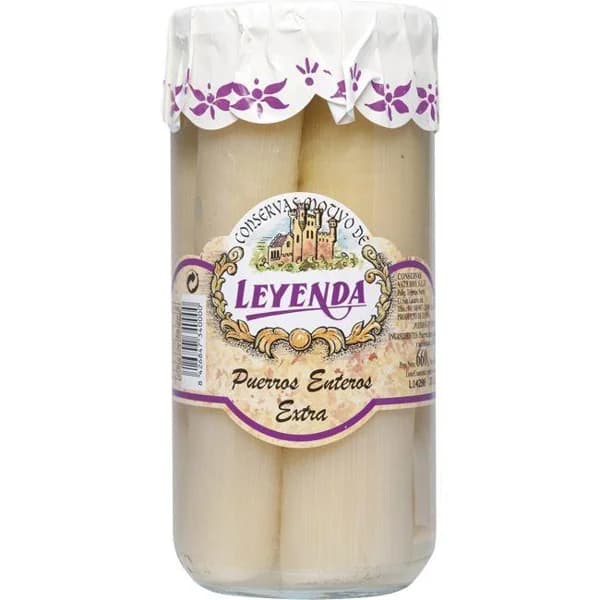 Puerro al natural LEYENDA, frasco 400 g - 0.4 kg - Imagen del producto en Findit