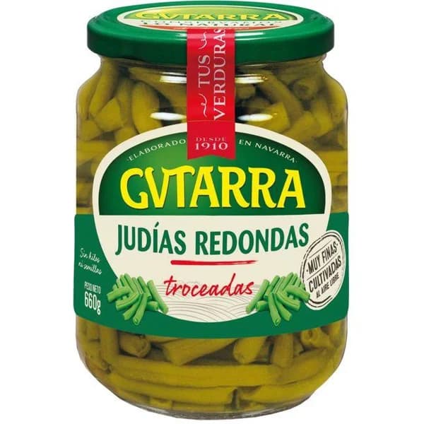 Judía verde redonda GVTARRA, frasco 350 g - 0.35 kg - Imagen del producto en Findit