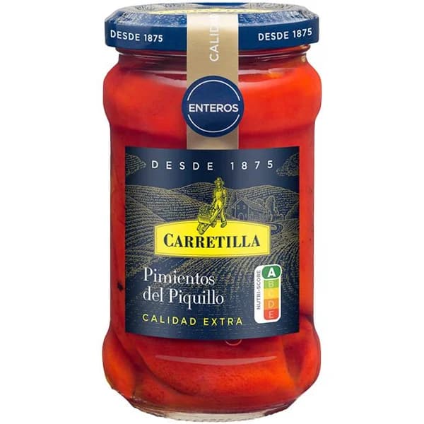 Pimiento de piquillo entero CARRETILLA, frasco 225 g - 0.23 kg - Imagen del producto en Findit