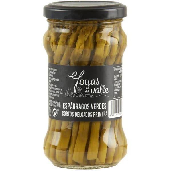 Espárrago corto verde 1ª JOYAS DEL VALLE, frasco 100 g - 0.1 kg - Imagen del producto en Findit