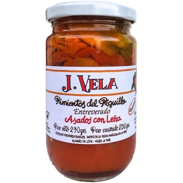 Pimiento piquillo entreverado VELA, frasco 290 g - 0.29 kg - Imagen del producto en Findit
