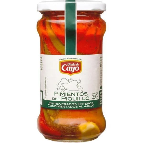 Pimiento de piquillo entreverado VIUDA DE CAYO, frasco 290 g - 0.29 kg - Imagen del producto en Findit