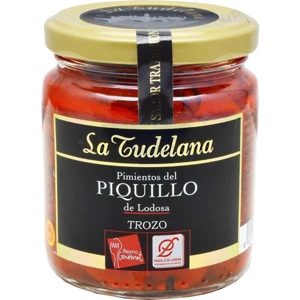 Pimiento del piquillo trozos DO Lodosa LA TUDELANA, frasco 190 g - 1 ud - Imagen del producto en Findit