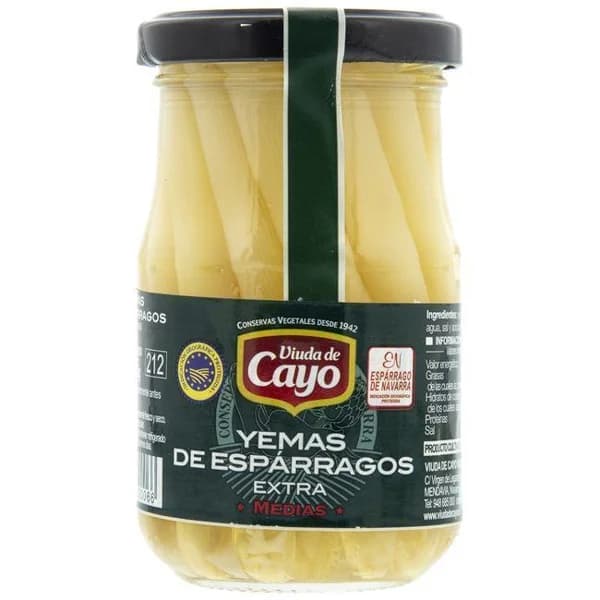 Yemas de espárragos IGP VIUDA DE CAYO, frasco 115 g - 0.12 kg - Imagen del producto en Findit