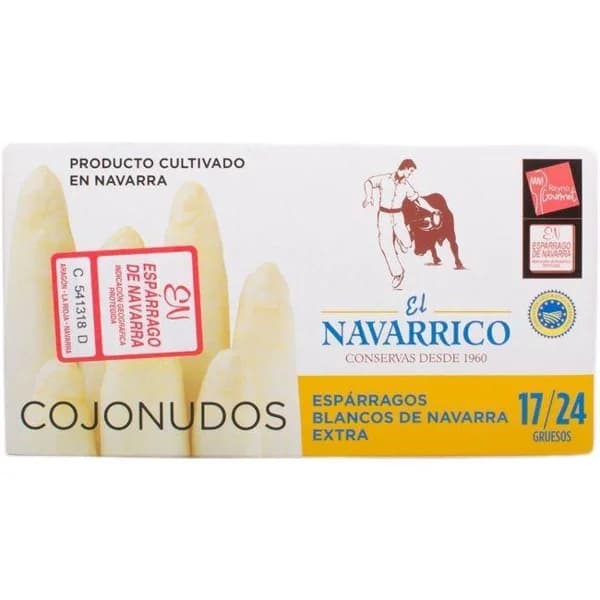 Espárrago I.G.P. Navarra 17/24 piezas EL NAVARRICO, lata 500 g - 0.5 kg - Imagen del producto en Findit