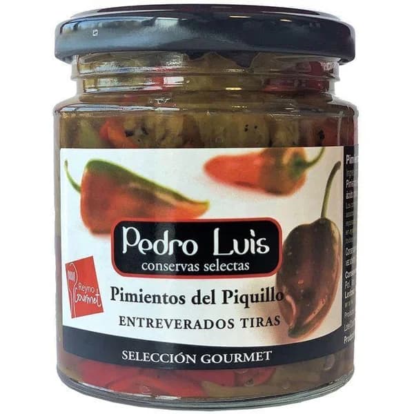 Pimiento piquillo entreverado en tiras PEDRO LUIS, frasco 200 g - 0.2 kg - Imagen del producto en Findit