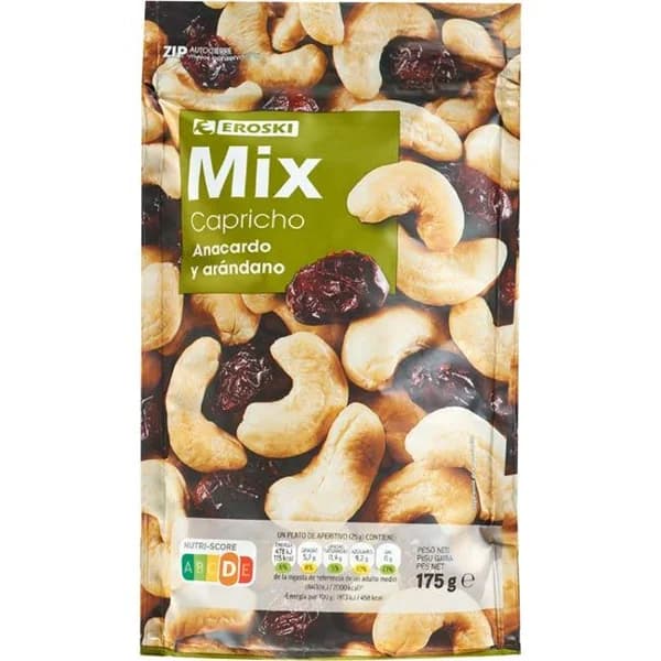 Mix capricho EROSKI, bolsa 175 g - 0.18 kg - Imagen del producto en Findit