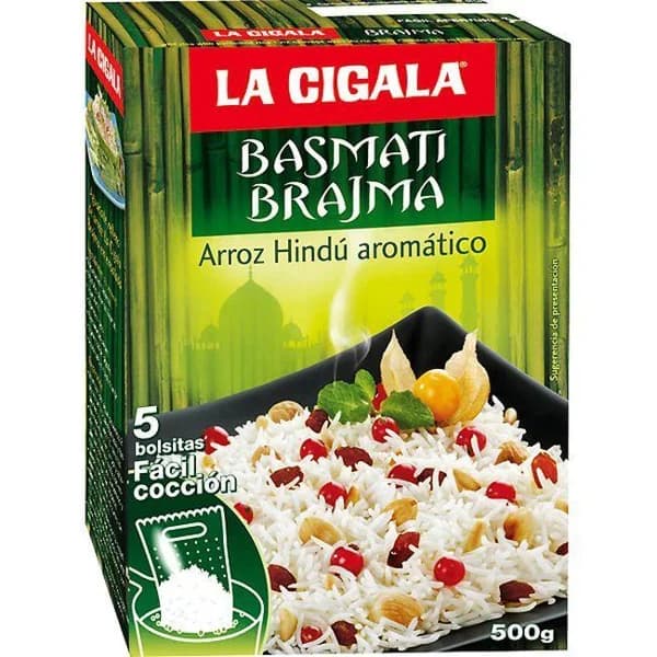 Arroz basmati LA CIGALA, caja 500 g - 0.5 kg - Imagen del producto en Findit