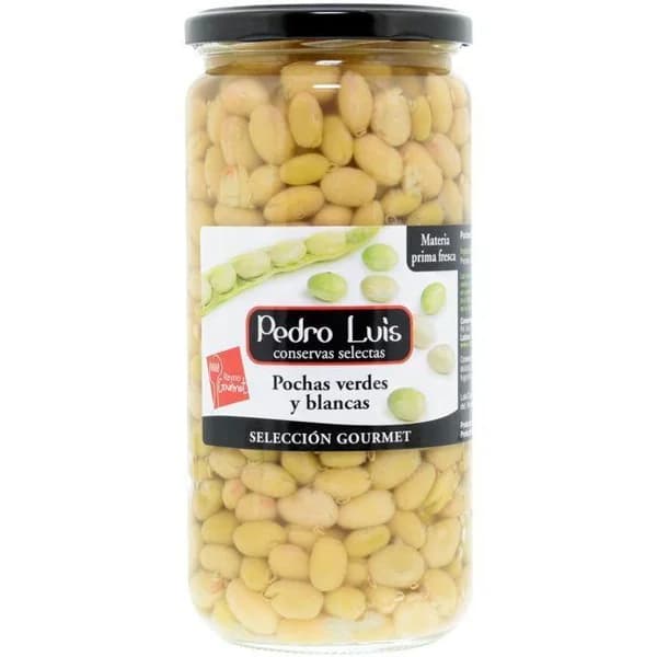 Pochas verdes-blancas PEDRO LUIS, frasco 500 g - 0.5 kg - Imagen del producto en Findit