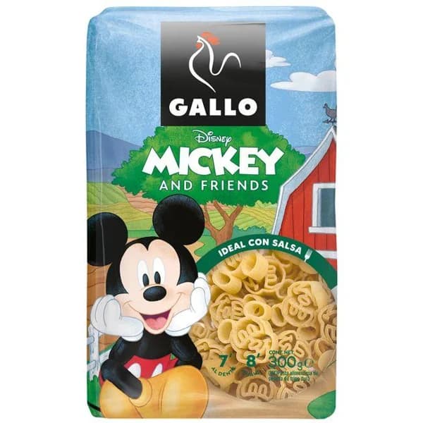 Pasta Disney Mickey GALLO, paquete 300 g - 0.3 kg - Imagen del producto en Findit