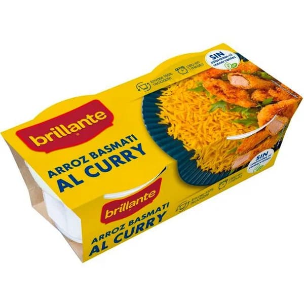 Arroz al curry BRILLANTE, pack 2x125 g - 0.25 kg - Imagen del producto en Findit