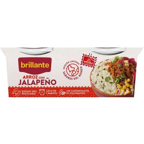Vasito de arroz jalapeño BRILLANTE, pack 2x125 g - 0.25 kg - Imagen del producto en Findit