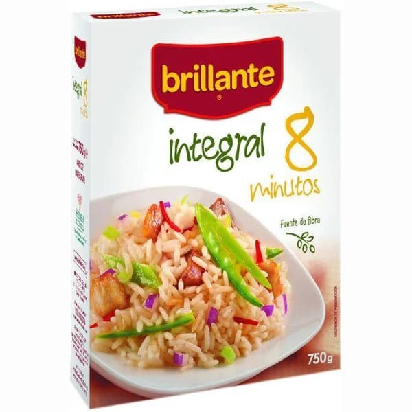 Arroz integral cocción 8 minutos BRILLANTE, caja 750 g - 0.75 kg - Imagen del producto en Findit