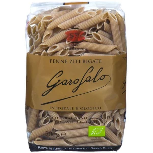 Penne integral ecológico GAROFALO, paquete 500 g - 0.5 kg - Imagen del producto en Findit
