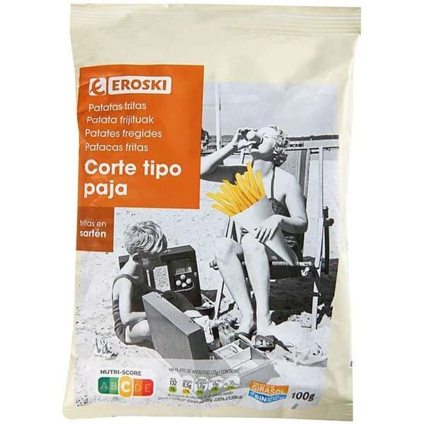 Patatas paja EROSKI, bolsa 100 g - 0.1 kg - Imagen del producto en Findit