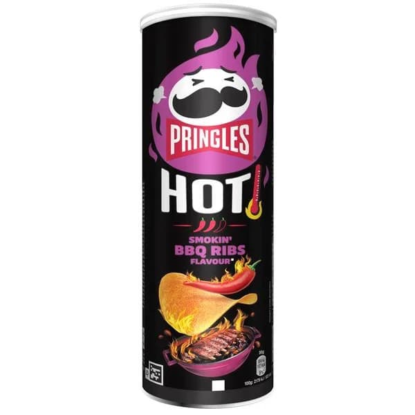 Patatas hot smokin sabor barbacoa PRINGLES, tubo 160 g - 0.16 kg - Imagen del producto en Findit