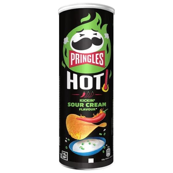 Patatas hot sabor sour cream PRINGLES, tubo 160 g - 0.16 kg - Imagen del producto en Findit