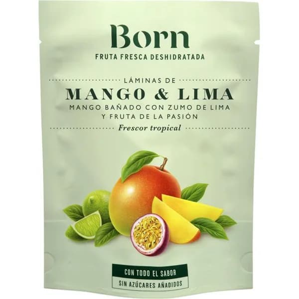 Mango y lima deshidratado BORN, bolsa 40 g - 0.04 kg - Imagen del producto en Findit