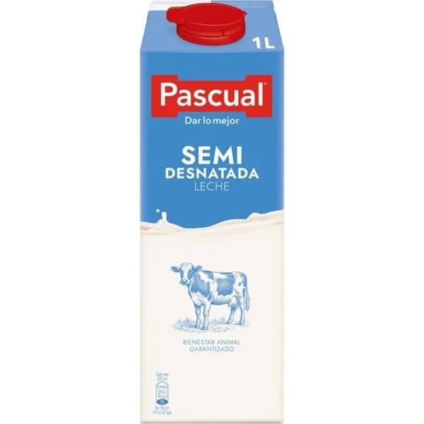 Leche semidesnatada PASCUAL, brik 1 litro - 1 l - Imagen del producto en Findit