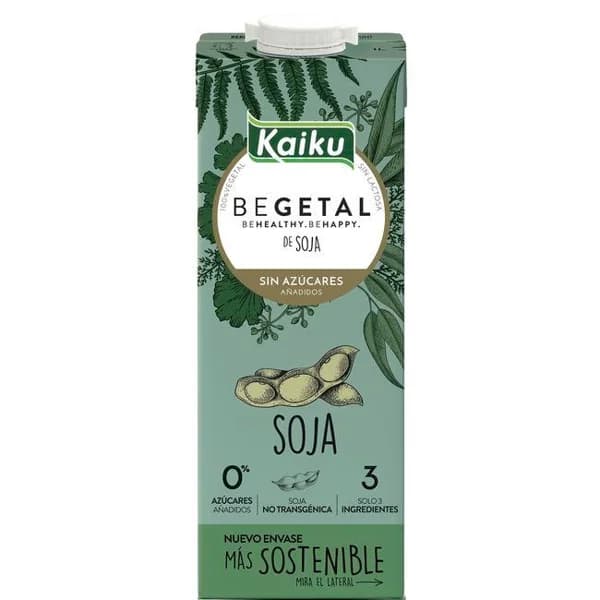 Bebida de soja sin azúcares añadidos KAIKU, brik 1 litro - 1 l - Imagen del producto en Findit