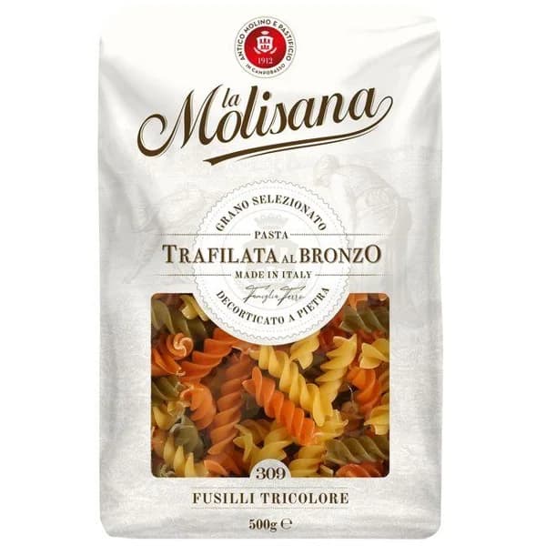 Fusilli tricolore LA MOLISANA, paquete 500 g - 0.5 kg - Imagen del producto en Findit