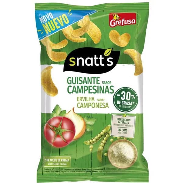 Snack de guisante sabor campesinas SNATT'S, bolsa 95 g - 0.1 kg - Imagen del producto en Findit