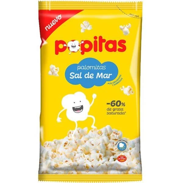 Palomitas expansionadas sal de mar POPITAS, bolsa 80 g - 0.08 kg - Imagen del producto en Findit